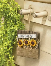 Primitive/Country/Farmhouse Harvest Sunflower Hanger/Ornie Garden