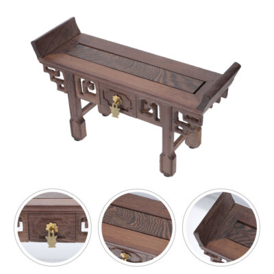 Wood Display Holder Antique Wooden Display Stand Flower Pot Tea