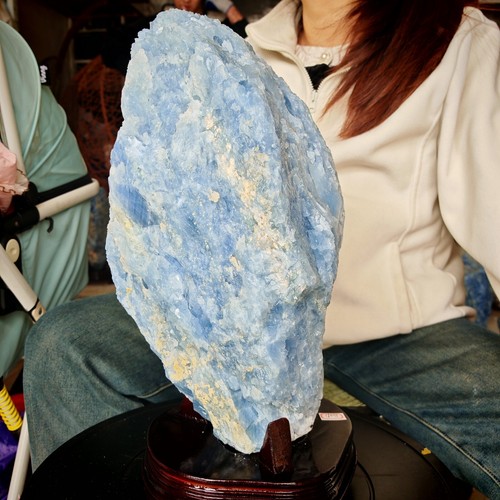 36.74LB Natural crystal Blue Calcite specimen healing decoration - Picture 11 of 23