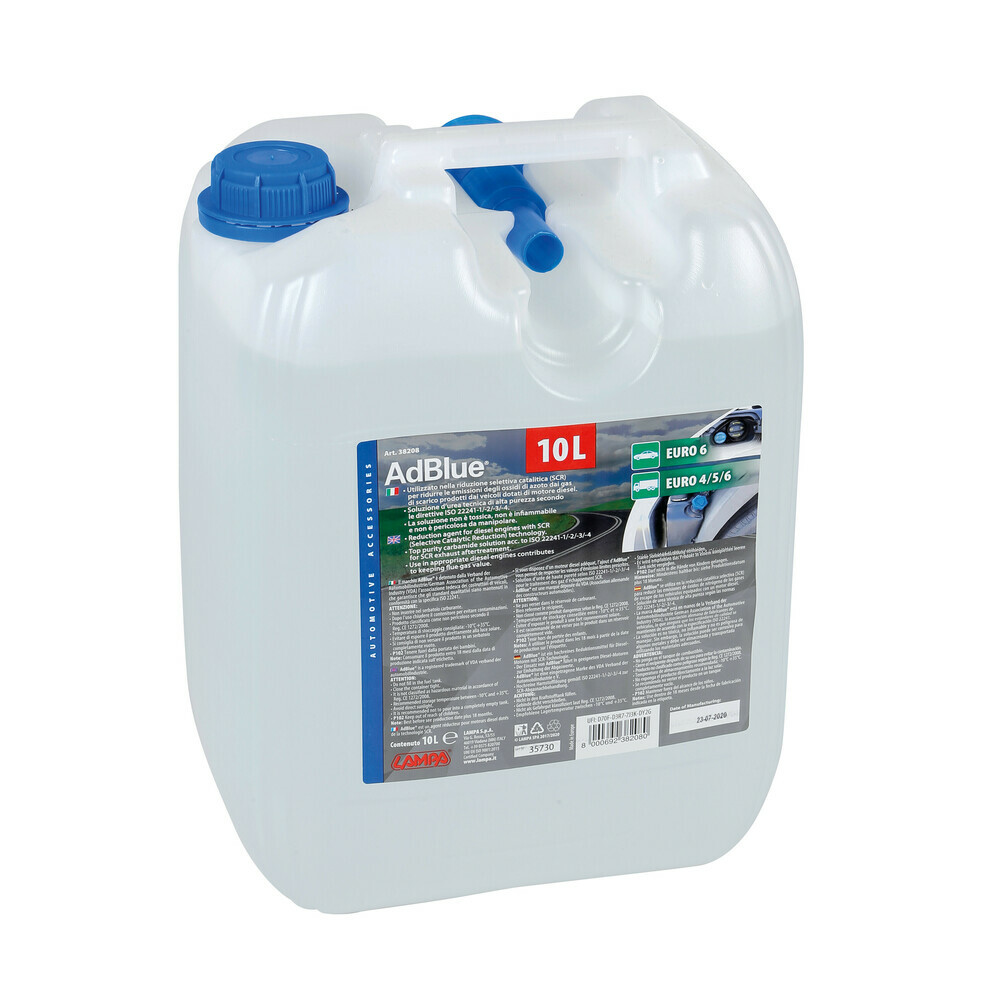 ADBLUE 10 L - LAMPA SOLUZIONE D'UREA LIQUIDO ADDITIVO TECNOLOGIA SCR  AD BLUE