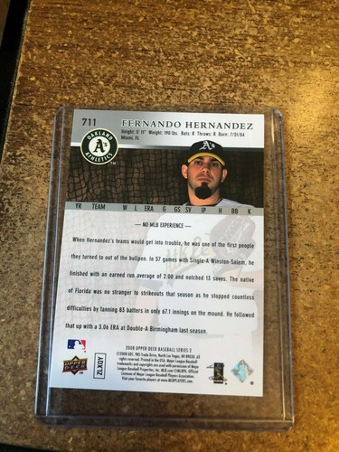 2008 Upper Deck Baseball # 711 Fernando Hernandez RC - Picture 2 of 6