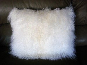 large fur pillows