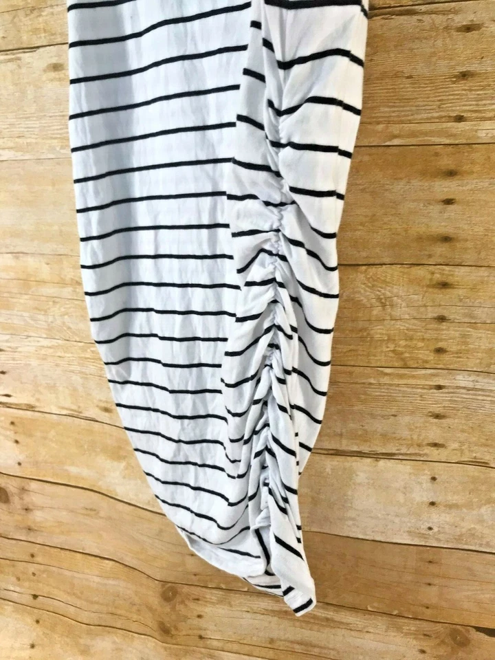 MICHAEL KORS CAMISETA SIN MANGAS CREMALLERA PLATEADA BLANCA RAYAS NEGRAS Para mujer S 💗COMO NUEVA💗 Foto 4 de 4