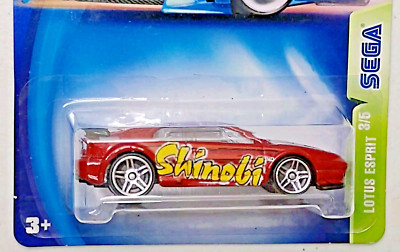 Vtg New Hot Wheels Diecast #112 Red Lotus Esprit 3/5 Sega Series Shinobi '03 NOS