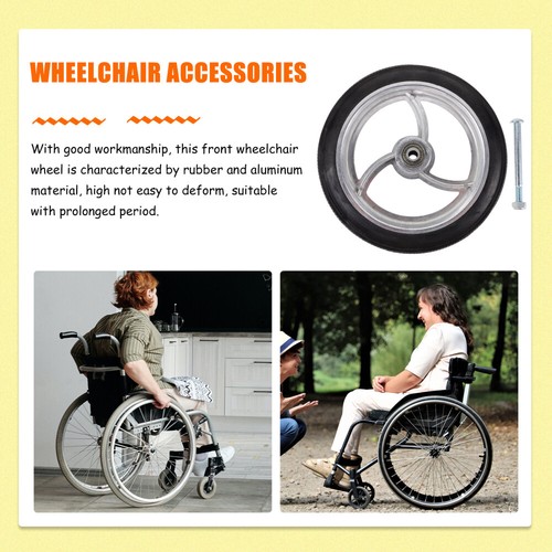 2 PCS Solides 7-Zoll-Vorderrad Für Behindertenfahrzeuge Ältere - Bild 9 von 12