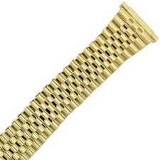 Expansion Watch Band EXTRA LONG Stretch Stainless Steel Gold Spring Ends 16-22