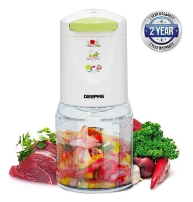 Mini Küchenzerkleinerer Maschine Fleisch Gemüse Multi Mixer 0,5L Glas Geepas