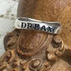 Vintage Sterling Silver DREAM Ring 925 Modernist Hippie Peace Love 90s Avon sz 6
