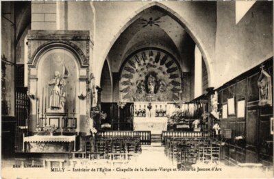CPA MILLY-la-FORET Innenraum der Kirche (1355111)