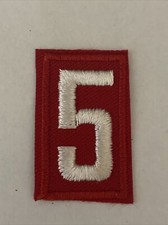 Boy Scouts of America BSA Red White Number 5 Troop Patch