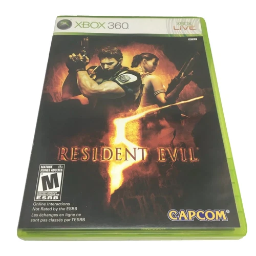 Resident Evil 5 (Microsoft Xbox 360, 2009) Complete