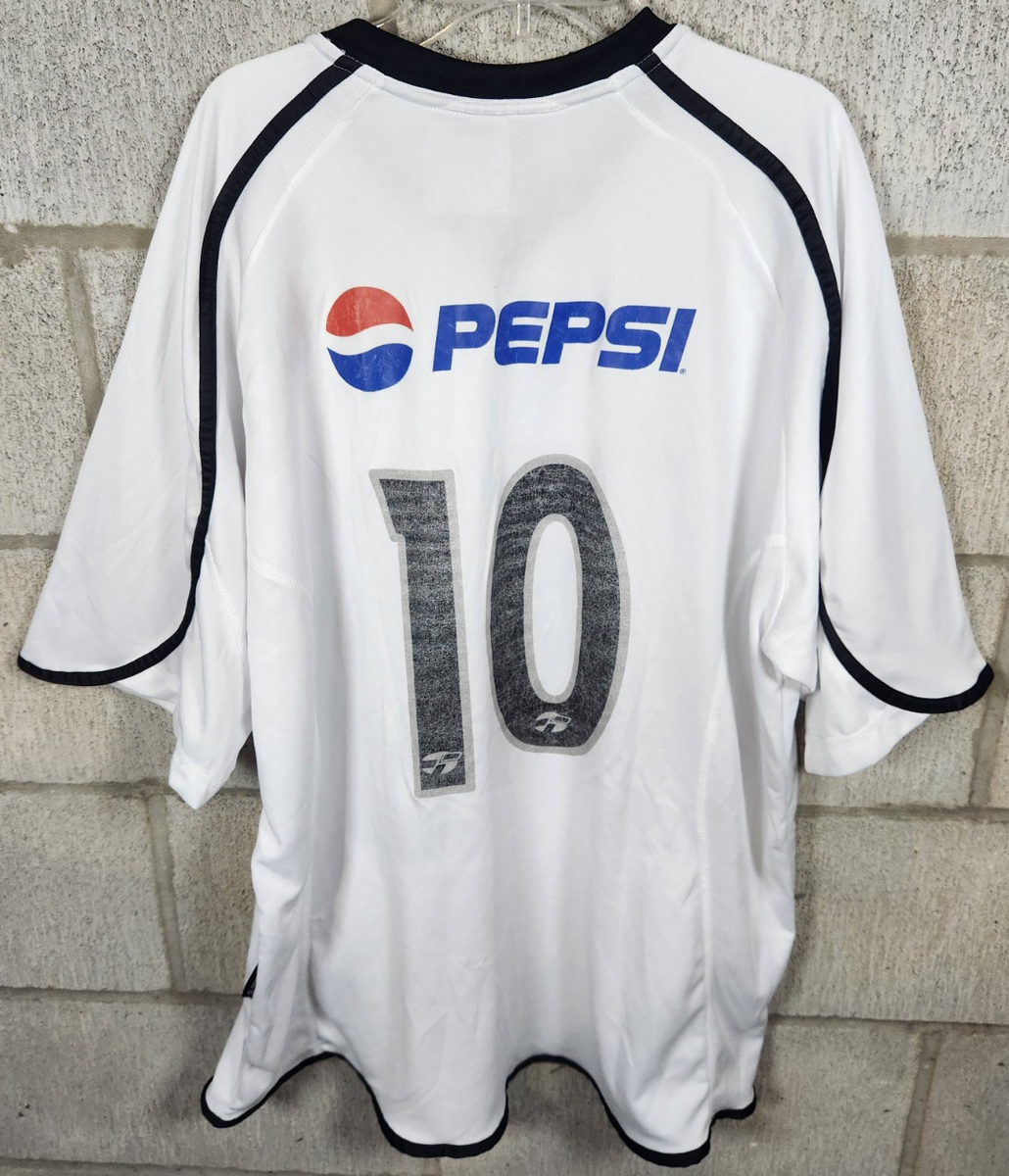 2001 SC Corinthians Topper Soccer Jersey Pepsi #10 Mens XL White