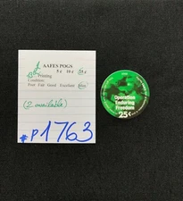 AAFES POGS, 13th Series/Printing,1 POGS, 25¢, #P1763, MINT