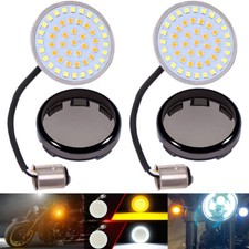 For Harley Touring 1157 Rear Led Turn Signal Tail Light Bulb Bullet Amberwhite