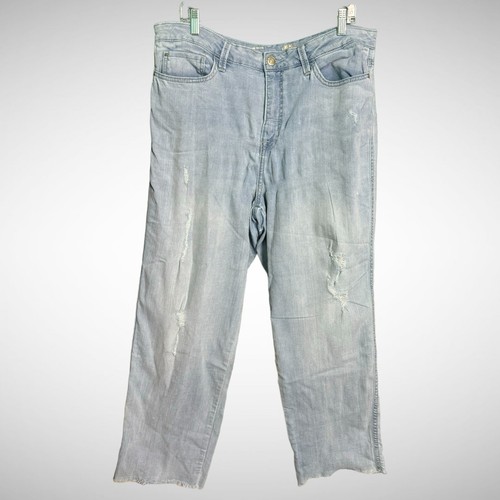 Jeans Seven 7 para mujer 16 azul denim desgastado usados desgastados lavado claro