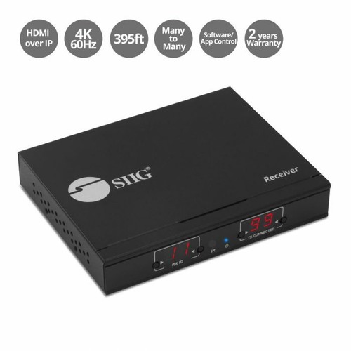 SIIG HDMI 2.0 4K@60Hz Over IP Extender/Matrix with IR-Transmitter (CE-H25B11-S1) - Picture 2 of 10