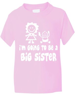Lustiges Mädchen-T-Shirt I'm Going To Be Big Sister Baby Geburtstag Geschenk Alter 1-13