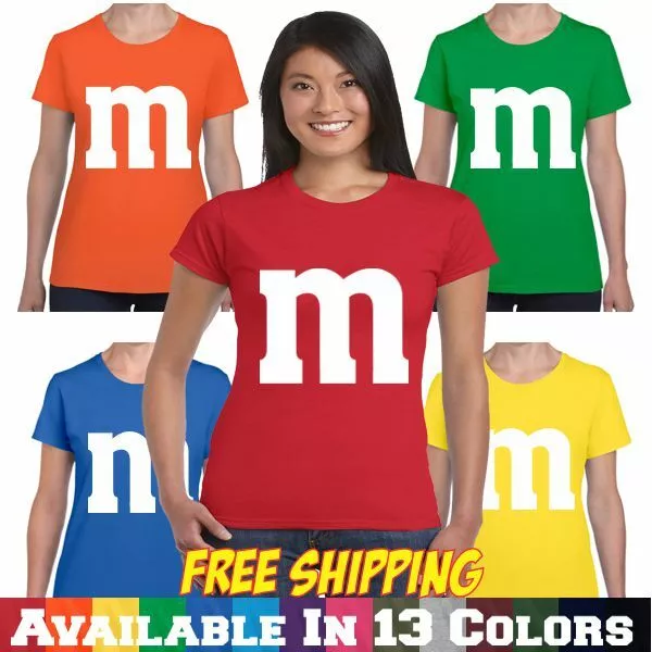 M&M T Shirt M and M T Shirt Halloween Costume Ladies Junior 