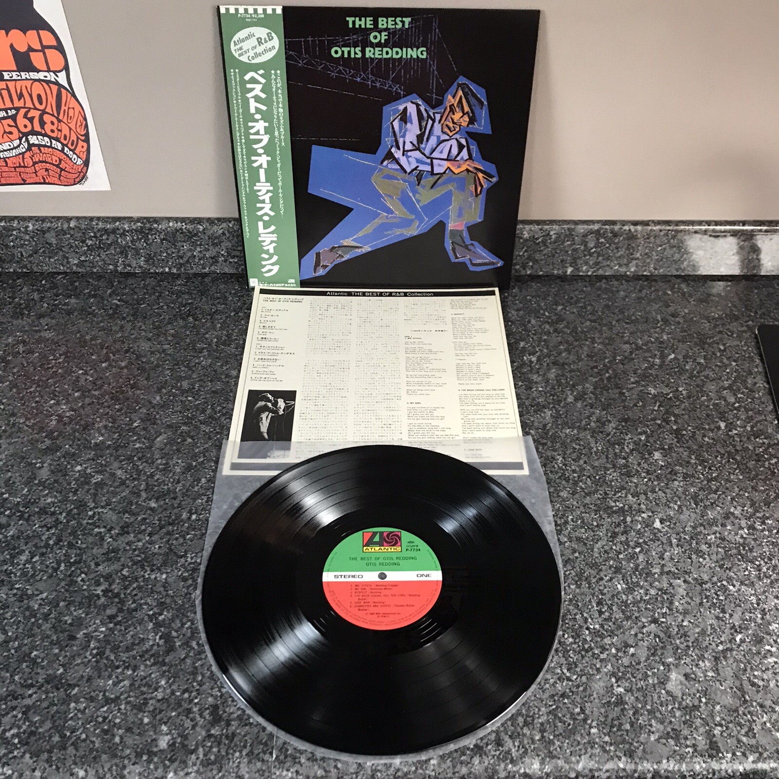 LP VINYL OTIS REDDING ALBUM THE BEST OF P-7734 JAPAN PRESS 1984 NEAR MINT
