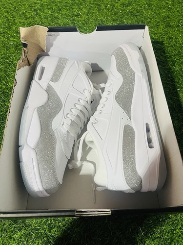 Nike Air Jordan 4 RM White Glitter Womens Sizes HQ3441-111 - Picture 4 of 5