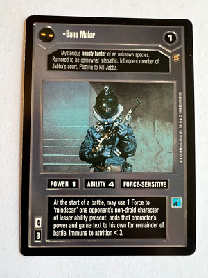 Bane Malar Jabba's Palace Star Wars Decipher CCG SWCCG