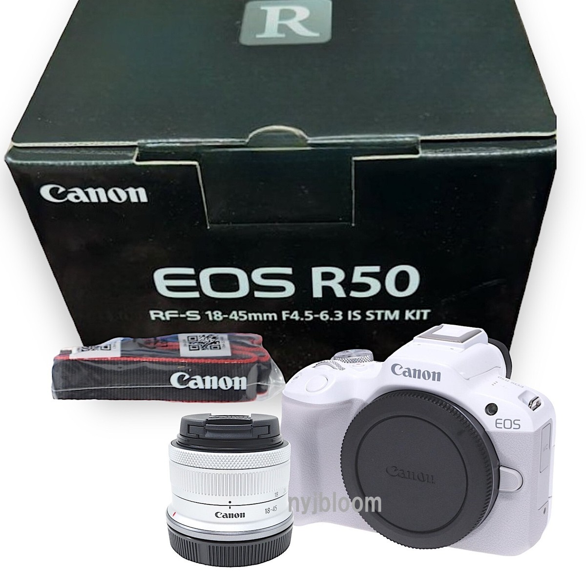 New CANON EOS R50 Mirrorless WHITE Camera & RF-S 18-45mm IS New CANON EOS R50 Mirrorless WHITE Camera & RF-S 18-45mm IS