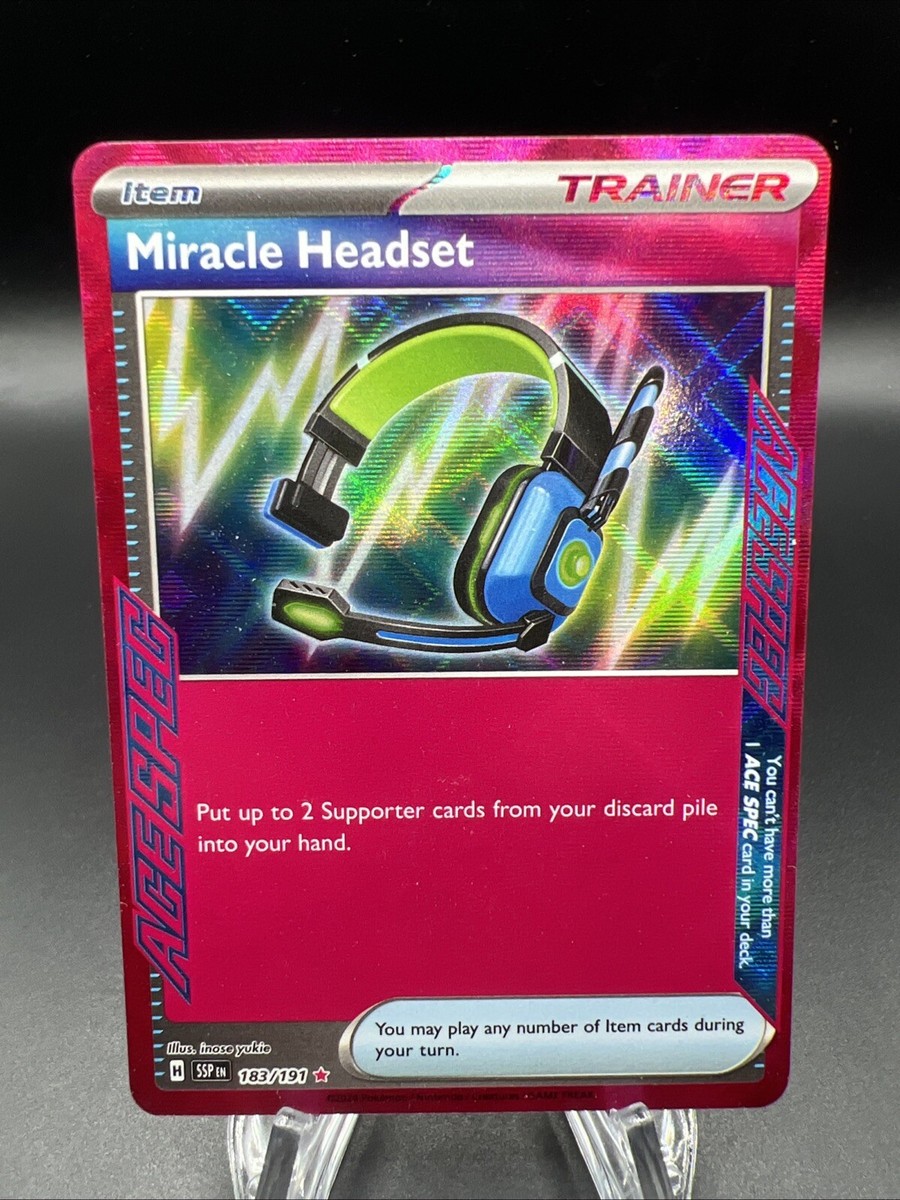 Miracle Headset 183/191 ACE SPEC rare Trainer Pokemon Surging