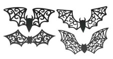 4 Fancy Bat Silhouette Die Cut Embellishment Scrapbook Halloween