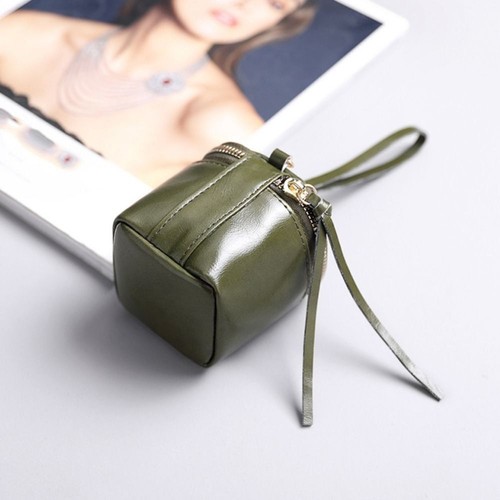 Mini Small Coin Purse Leather Wrist Bag Portable Coin Storage Pouch - Picture 5 of 18