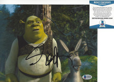 EDDIE MURPHY SIGNED 'SHREK' DONKEY 8x10 MOVIE PHOTO 2 ACTOR BECKETT COA BAS