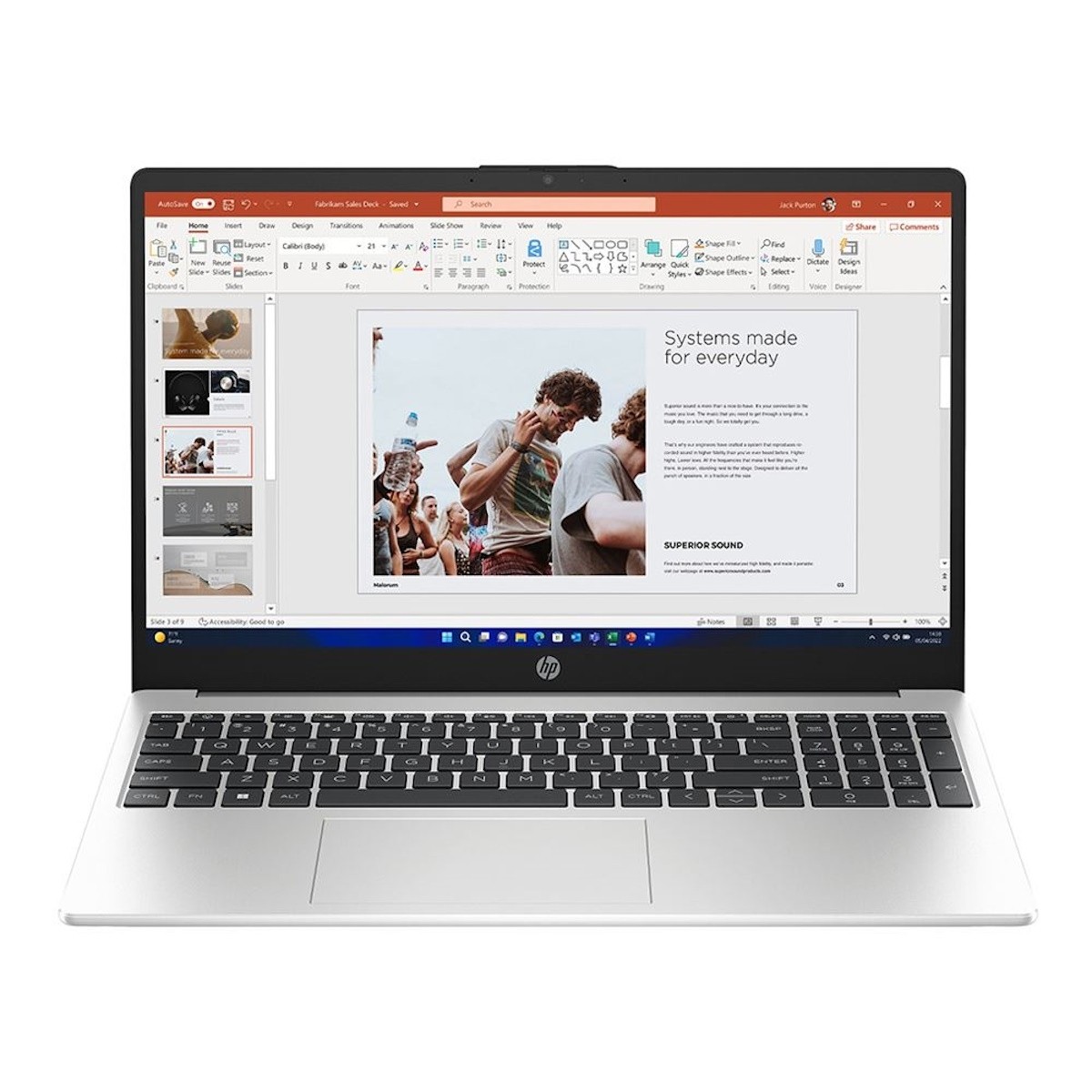Laptop HP 255 G10 de 15.6" FHD con AMD Ryzen 5, 16GB/512GB, Windows 11 Home, BH0Z7UA#ABA