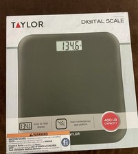 Taylor Digital Scale, Black, 400 lb Capacity - NEW Open Box