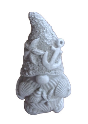 Latex beach gnome mold plaster cement casting rubber elf mould 4''H x 2.5'' W