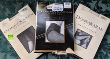 Vintage Stockings 3pr Pantyhose Nylons Donna Karan small 266 126 270 DK1