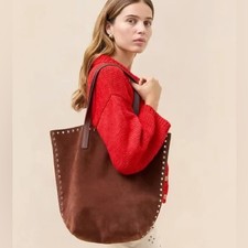 Loeffler Randall Walker Suede Tote - Brown