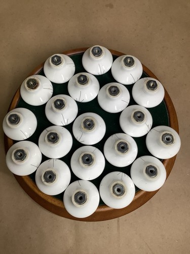 20 - Vintage Porcelain White Floral Drawer Pulls Cabinet Knobs With Screws - Picture 6 of 8