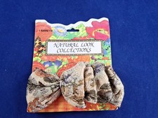 Vintage NOS Fabric Large Barrette Boho Hippy Fall Colors HTF 5-1