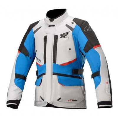Alpinestars (Honda) Jacke, Textil - Anden V3 - (eisgraublau/hellrot)