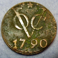 Certificate Authenticity 1790 New York Penny VOC Dutch ColonialStock Sale Random