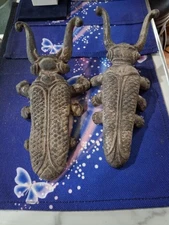 Vintage Cast Aluminum Beetle Bug Boot Jack Shoe Puller Door Stop   10 1/2