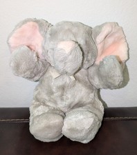 Vintage DAKIN 1987 CUDDLES Gray Pink ELEPHANT Stuffed Animal Plush Collectible