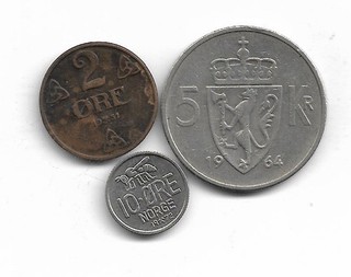 506 . NORVEGE . LOT DE 3 PIECES .