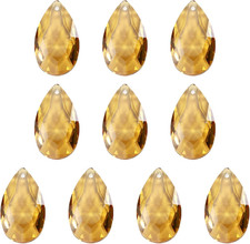 K9 Crystal Pendants Teardrop Beads, 10 Pack 38Mm Chandelier Prisms Parts Hanging