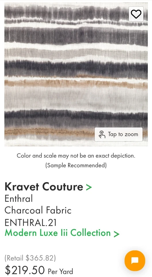Kravet Couture Enthral Charcoal Fabric - 4 1/8 Yards  - Image 4 of 4