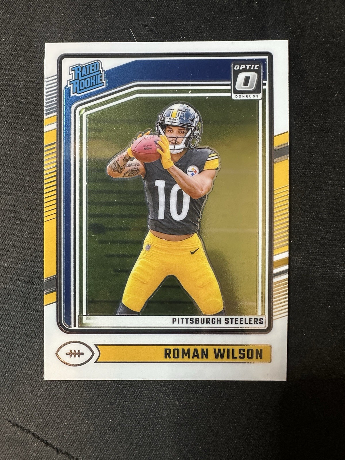2024 DONRUSS OPTIC #285 ROMAN WILSON RATED ROOKIE PITTSBURGH STEELERS
