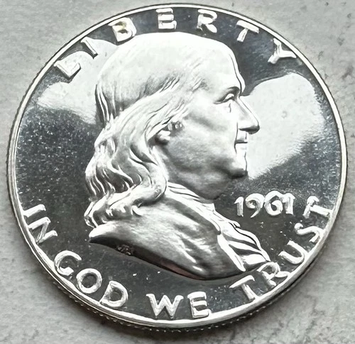 1961 Proof Franklin Half Dollar 90% Silver-INV#8824
