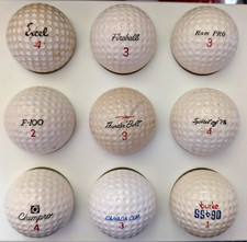 vtg lot - 9 GOLF BALLS - Assorted names  brands