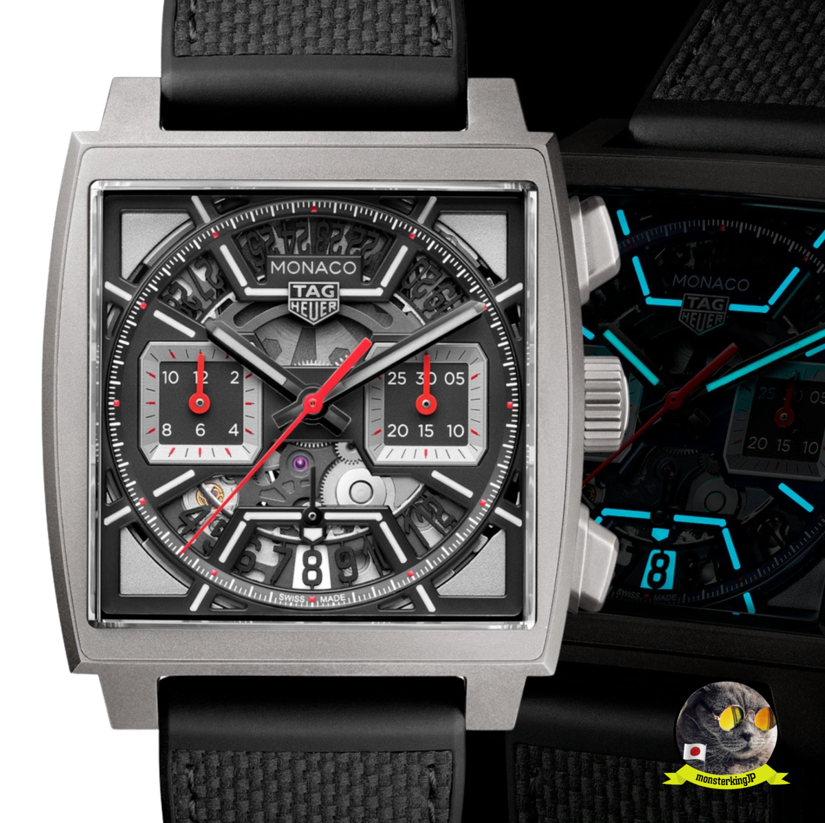 TAG Heuer Monaco Calibre Heuer 02 Black dial 39mm Titanium CBL2183