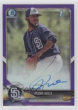 2018 Bowman Chrome Prospect Purple Refractor /250 Pedro Avila #CPA-PA Auto 4nm