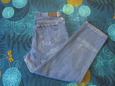 LL Bean Damen Jeans Relaxed Fit Tapered 100% Baumwolle Gr. 42 W32 L32 (J332)